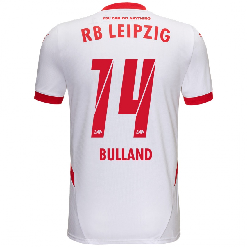 Niño Camiseta Anton Bulland #14 Blanco Rojo 1ª Equipación 2024/25 La Camisa México