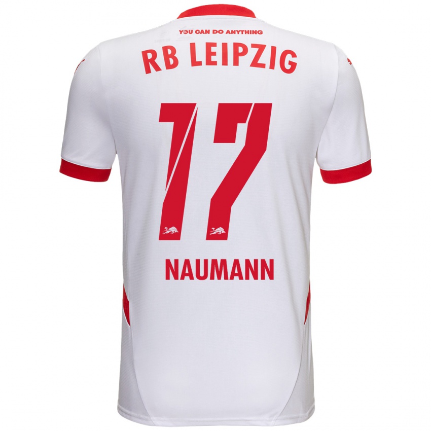 Niño Camiseta Carlos Naumann #17 Blanco Rojo 1ª Equipación 2024/25 La Camisa México