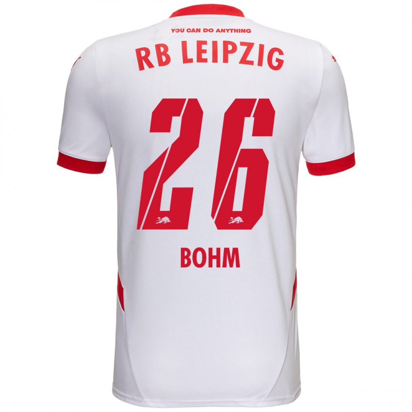 Niño Camiseta Pepe Böhm #26 Blanco Rojo 1ª Equipación 2024/25 La Camisa México