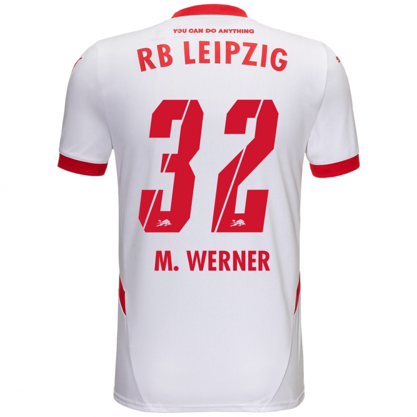 Niño Camiseta Mia Werner #32 Blanco Rojo 1ª Equipación 2024/25 La Camisa México