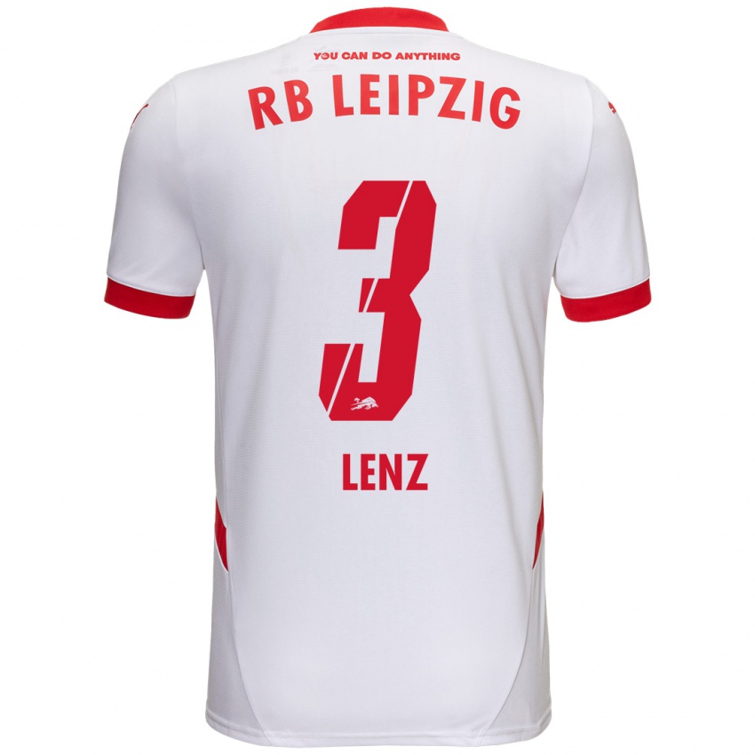 Niño Camiseta Christopher Lenz #3 Blanco Rojo 1ª Equipación 2024/25 La Camisa México