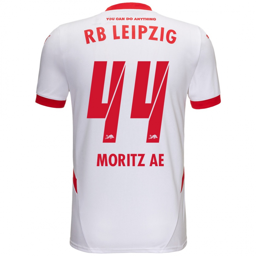 Niño Camiseta Moritz Aé #44 Blanco Rojo 1ª Equipación 2024/25 La Camisa México