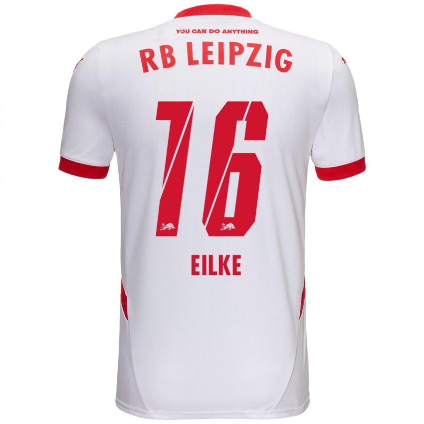 Niño Camiseta Lennox Eilke #16 Blanco Rojo 1ª Equipación 2024/25 La Camisa México