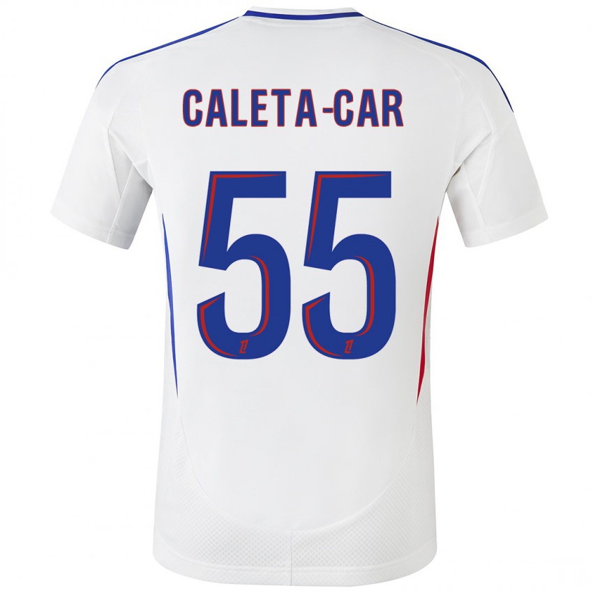 Niño Camiseta Duje Caleta-Car #55 Blanco Azul 1ª Equipación 2024/25 La Camisa México