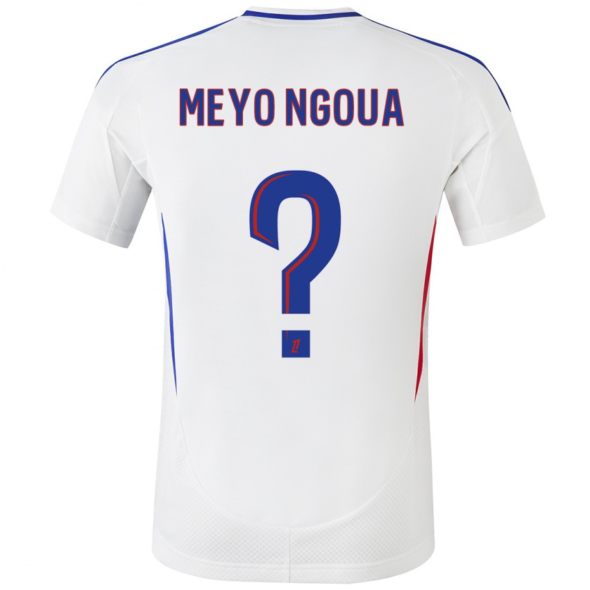 Niño Camiseta Bryan Meyo Ngoua #0 Blanco Azul 1ª Equipación 2024/25 La Camisa México