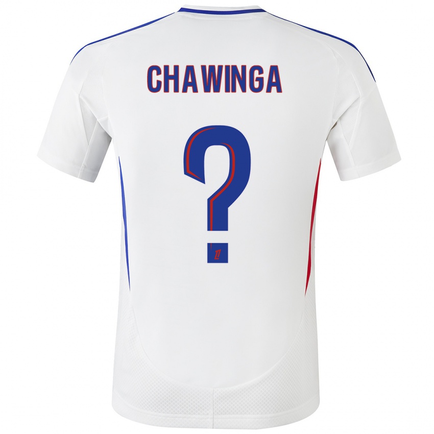 Niño Camiseta Tabitha Chawinga #0 Blanco Azul 1ª Equipación 2024/25 La Camisa México