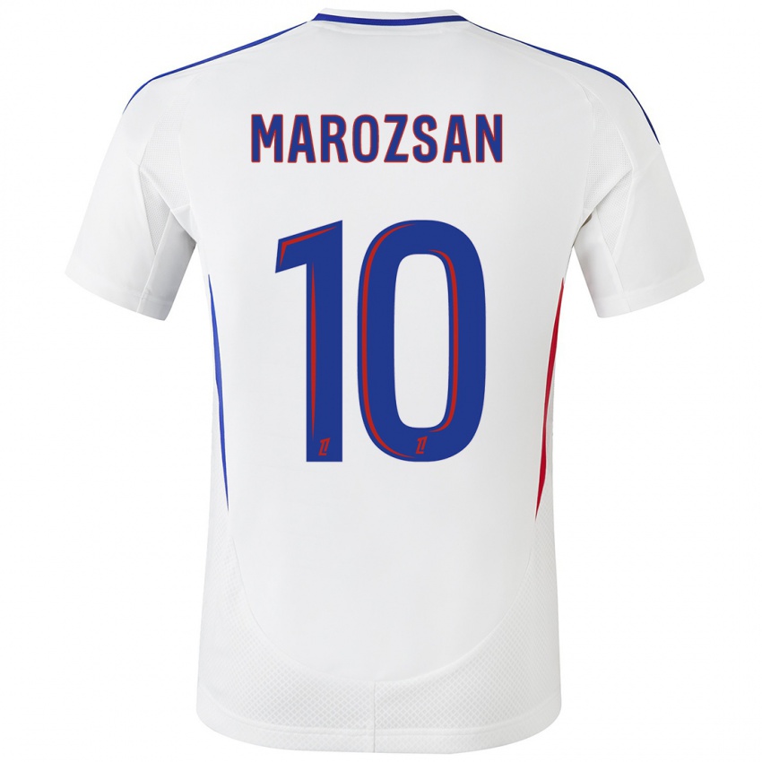 Niño Camiseta Dzsenifer Marozsan #10 Blanco Azul 1ª Equipación 2024/25 La Camisa México