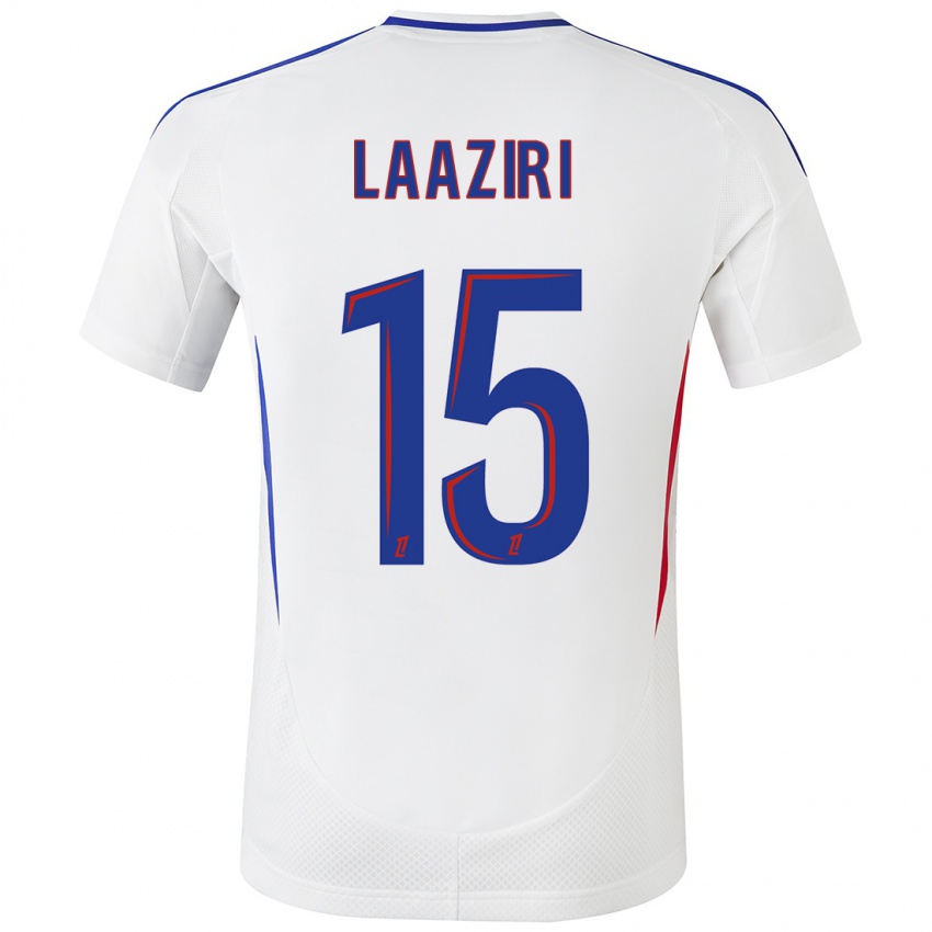 Niño Camiseta Achraf Laaziri #15 Blanco Azul 1ª Equipación 2024/25 La Camisa México