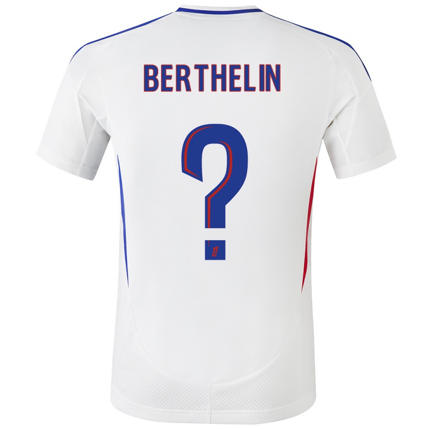 Niño Camiseta Romain Berthelin #0 Blanco Azul 1ª Equipación 2024/25 La Camisa México