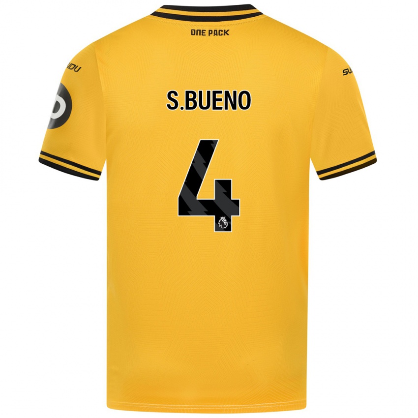 Niño Camiseta Santiago Bueno #4 Amarillo 1ª Equipación 2024/25 La Camisa México