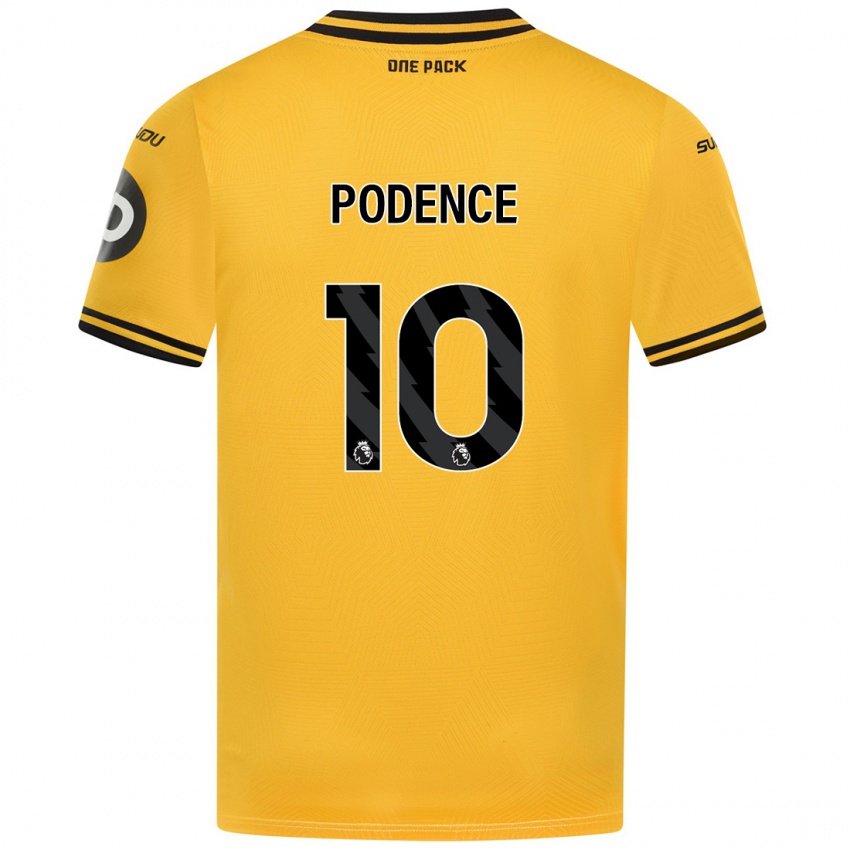 Niño Camiseta Daniel Podence #10 Amarillo 1ª Equipación 2024/25 La Camisa México