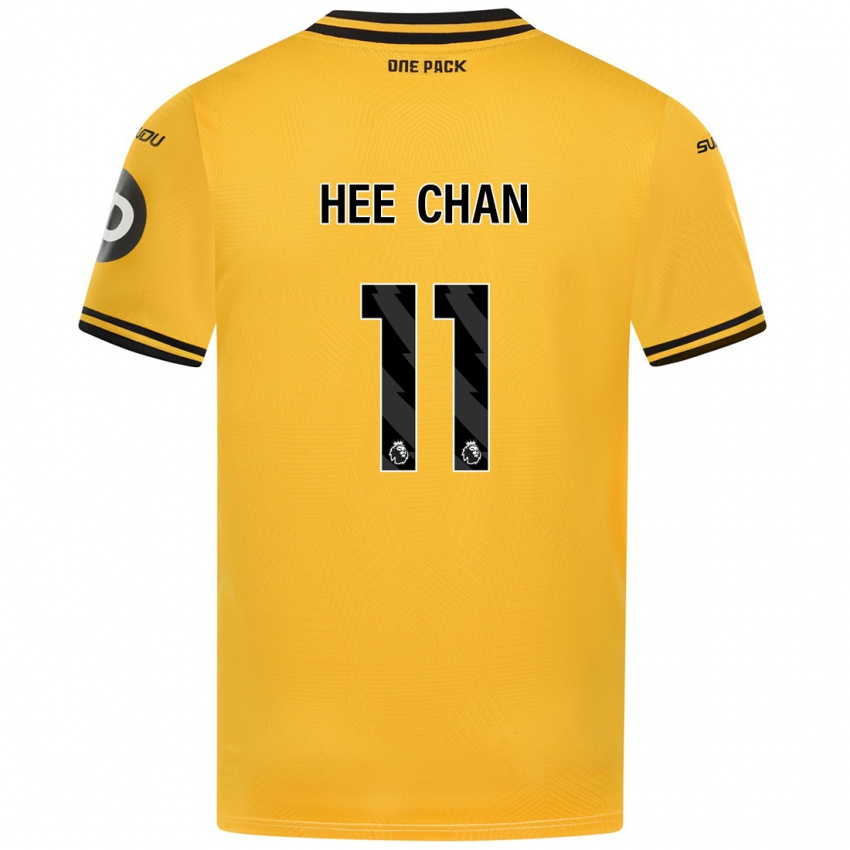 Niño Camiseta Hee-Chan Hwang #11 Amarillo 1ª Equipación 2024/25 La Camisa México