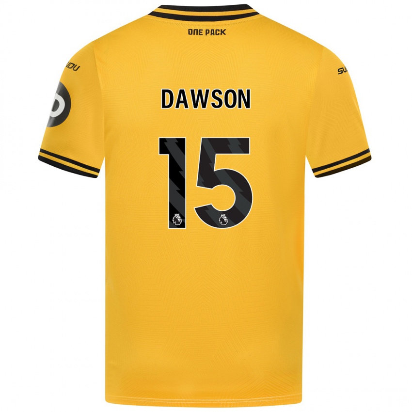 Niño Camiseta Craig Dawson #15 Amarillo 1ª Equipación 2024/25 La Camisa México