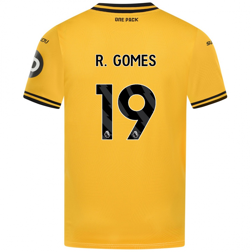 Niño Camiseta Rodrigo Gomes #19 Amarillo 1ª Equipación 2024/25 La Camisa México