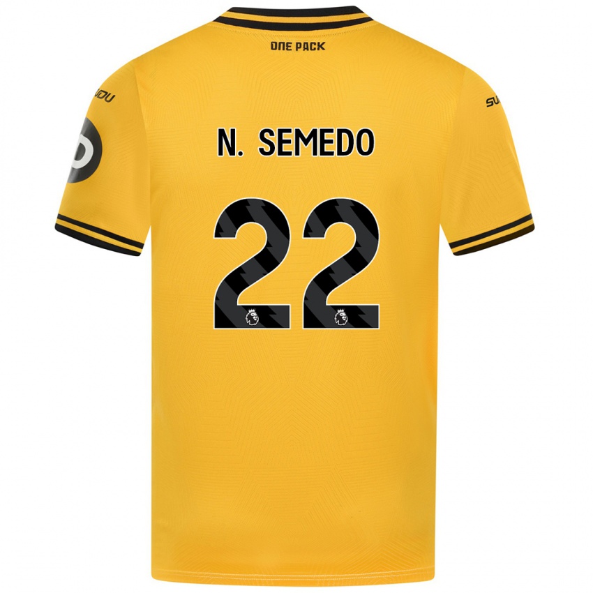 Niño Camiseta Nelson Semedo #22 Amarillo 1ª Equipación 2024/25 La Camisa México