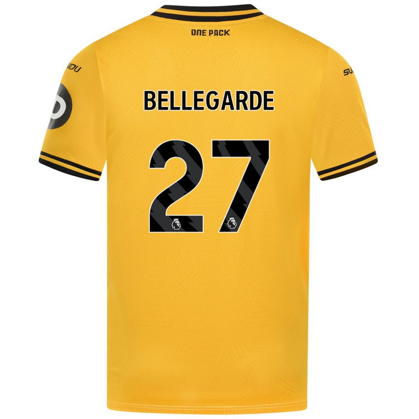 Niño Camiseta Jean-Ricner Bellegarde #27 Amarillo 1ª Equipación 2024/25 La Camisa México