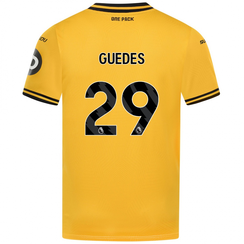 Niño Camiseta Goncalo Guedes #29 Amarillo 1ª Equipación 2024/25 La Camisa México