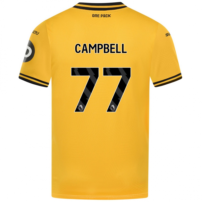 Niño Camiseta Chem Campbell #77 Amarillo 1ª Equipación 2024/25 La Camisa México