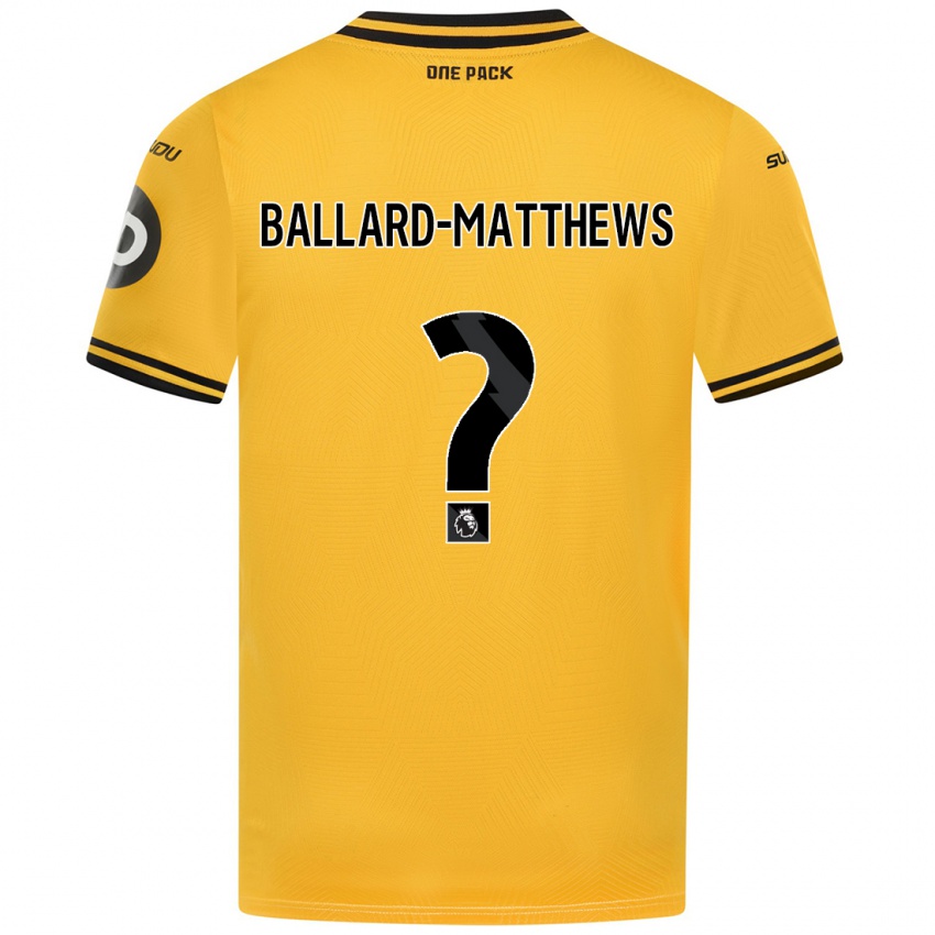 Niño Camiseta Emilio Ballard-Matthews #0 Amarillo 1ª Equipación 2024/25 La Camisa México