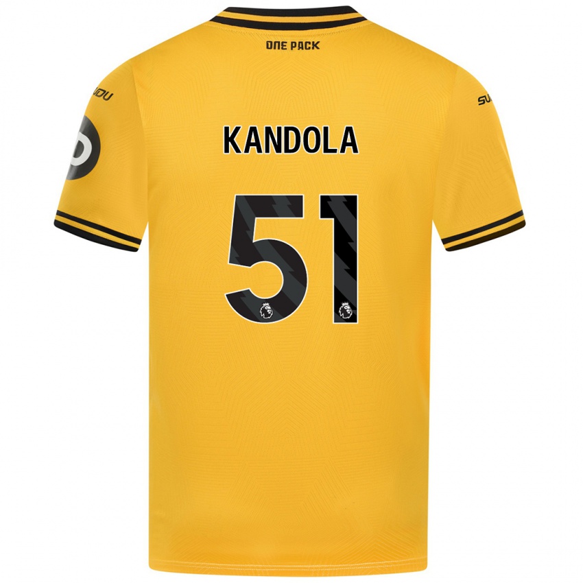 Niño Camiseta Kam Kandola #51 Amarillo 1ª Equipación 2024/25 La Camisa México