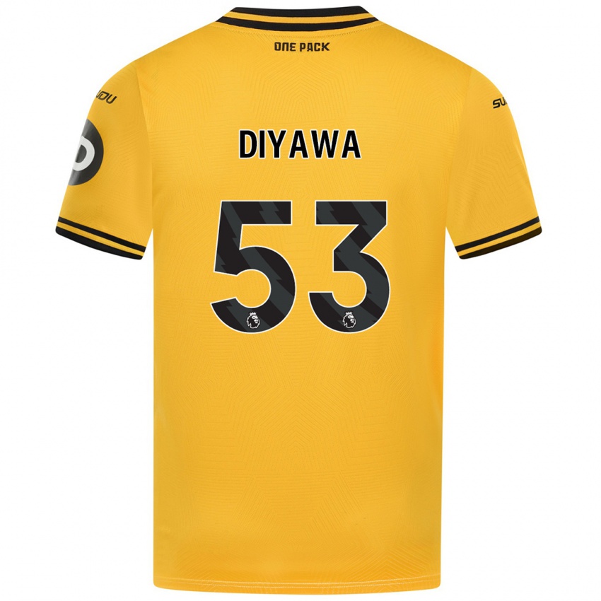 Niño Camiseta Aaron Keto-Diyawa #53 Amarillo 1ª Equipación 2024/25 La Camisa México