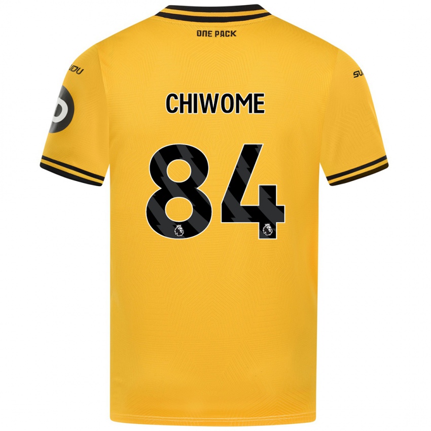 Niño Camiseta Leon Chiwome #84 Amarillo 1ª Equipación 2024/25 La Camisa México