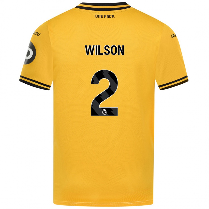 Niño Camiseta Ellie Wilson #2 Amarillo 1ª Equipación 2024/25 La Camisa México