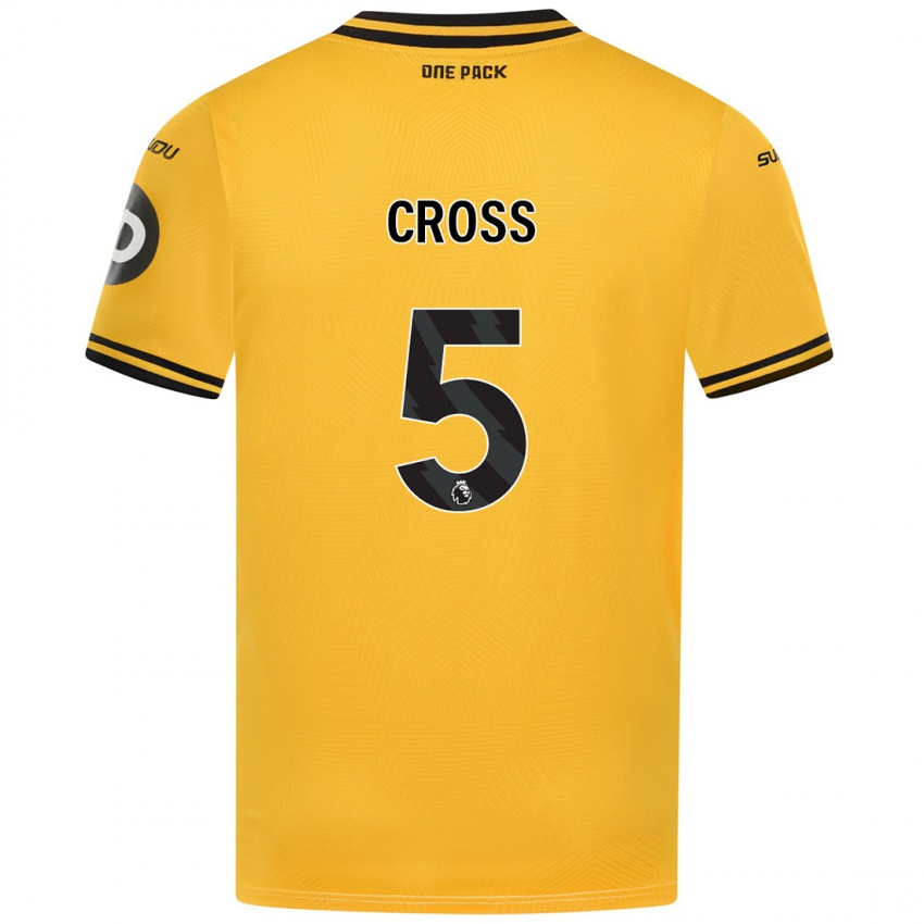 Niño Camiseta Emma Cross #5 Amarillo 1ª Equipación 2024/25 La Camisa México