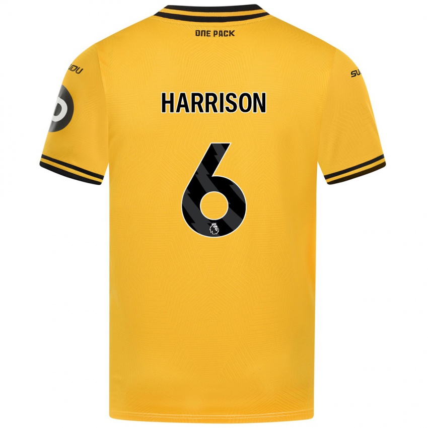 Niño Camiseta Lexie Harrison #6 Amarillo 1ª Equipación 2024/25 La Camisa México