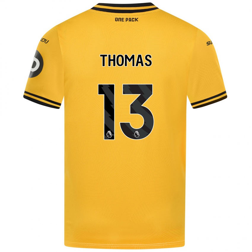 Niño Camiseta Bec Thomas #13 Amarillo 1ª Equipación 2024/25 La Camisa México