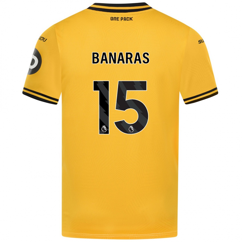 Niño Camiseta Layla Banaras #15 Amarillo 1ª Equipación 2024/25 La Camisa México