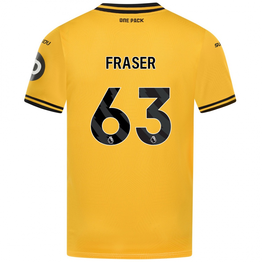 Niño Camiseta Nathan Fraser #63 Amarillo 1ª Equipación 2024/25 La Camisa México