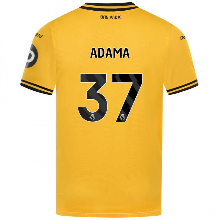 Niño Camiseta Adama Traore #37 Amarillo 1ª Equipación 2024/25 La Camisa México