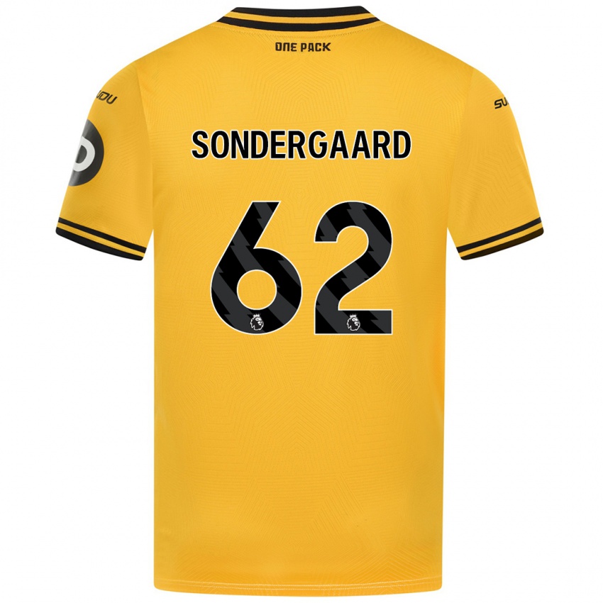 Niño Camiseta Andreas Sondergaard #62 Amarillo 1ª Equipación 2024/25 La Camisa México