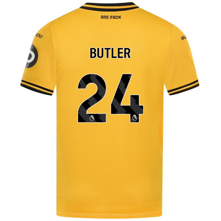 Niño Camiseta Elli Butler #24 Amarillo 1ª Equipación 2024/25 La Camisa México