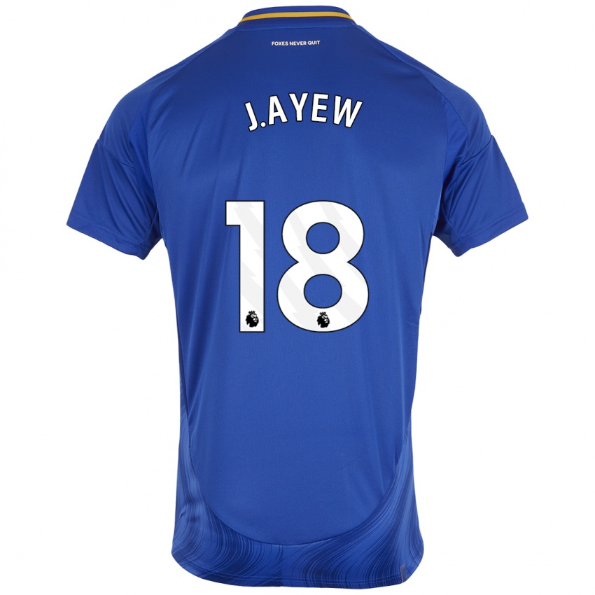 Niño Camiseta Ayew #18 Azul Blanco 1ª Equipación 2024/25 La Camisa México