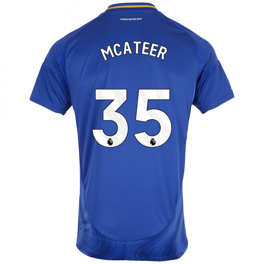 Niño Camiseta Kasey Mcateer #35 Azul Blanco 1ª Equipación 2024/25 La Camisa México