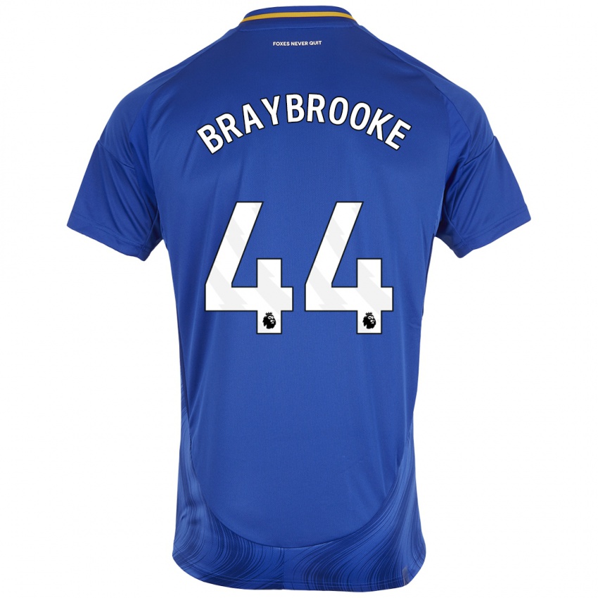 Niño Camiseta Sammy Braybrooke #44 Azul Blanco 1ª Equipación 2024/25 La Camisa México