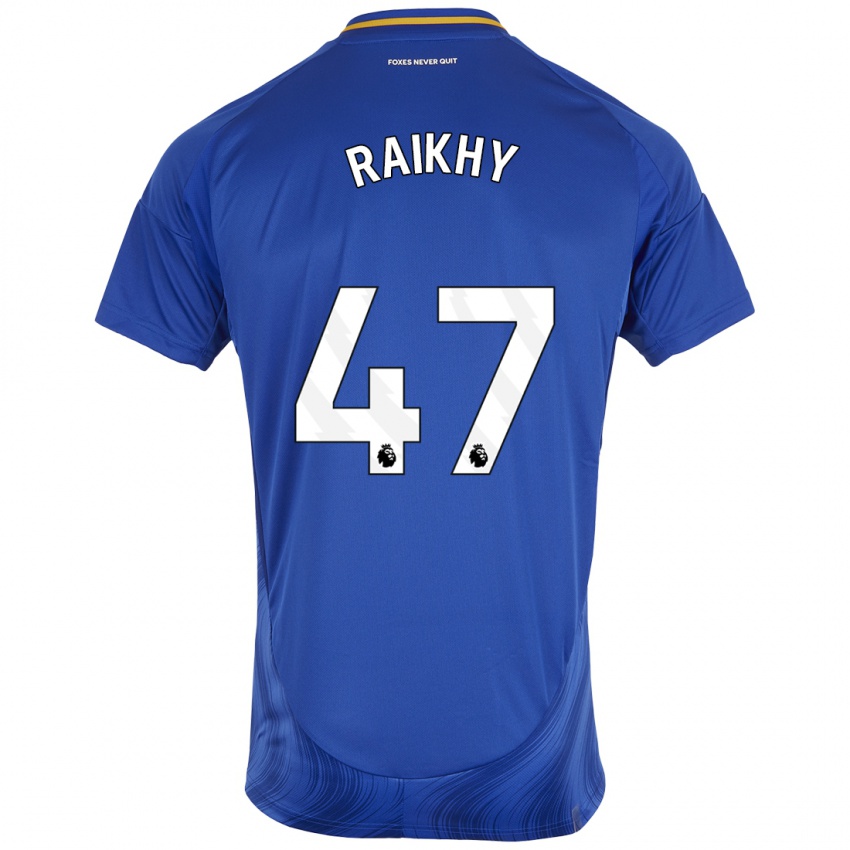 Niño Camiseta Arjan Raikhy #47 Azul Blanco 1ª Equipación 2024/25 La Camisa México