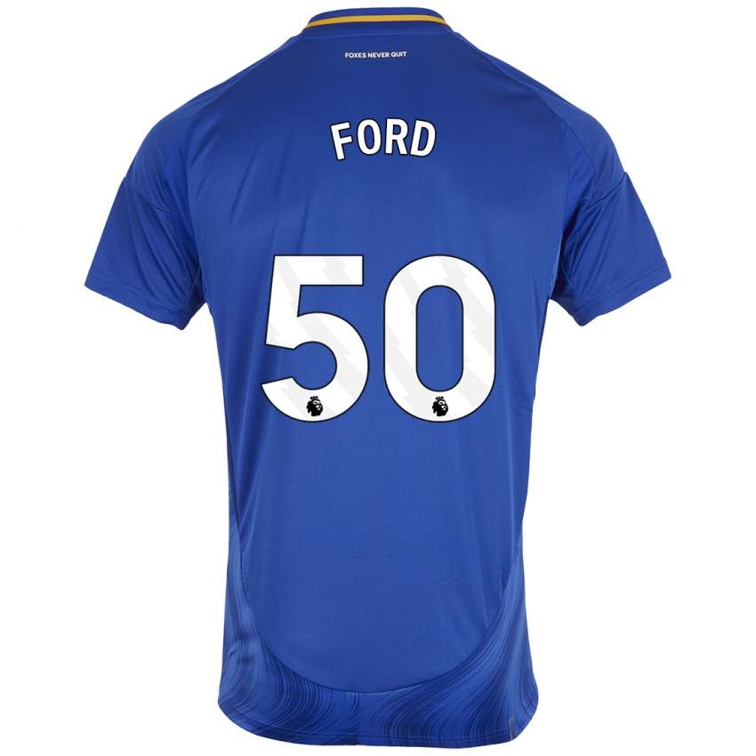 Niño Camiseta Harvey Godsmark-Ford #50 Azul Blanco 1ª Equipación 2024/25 La Camisa México