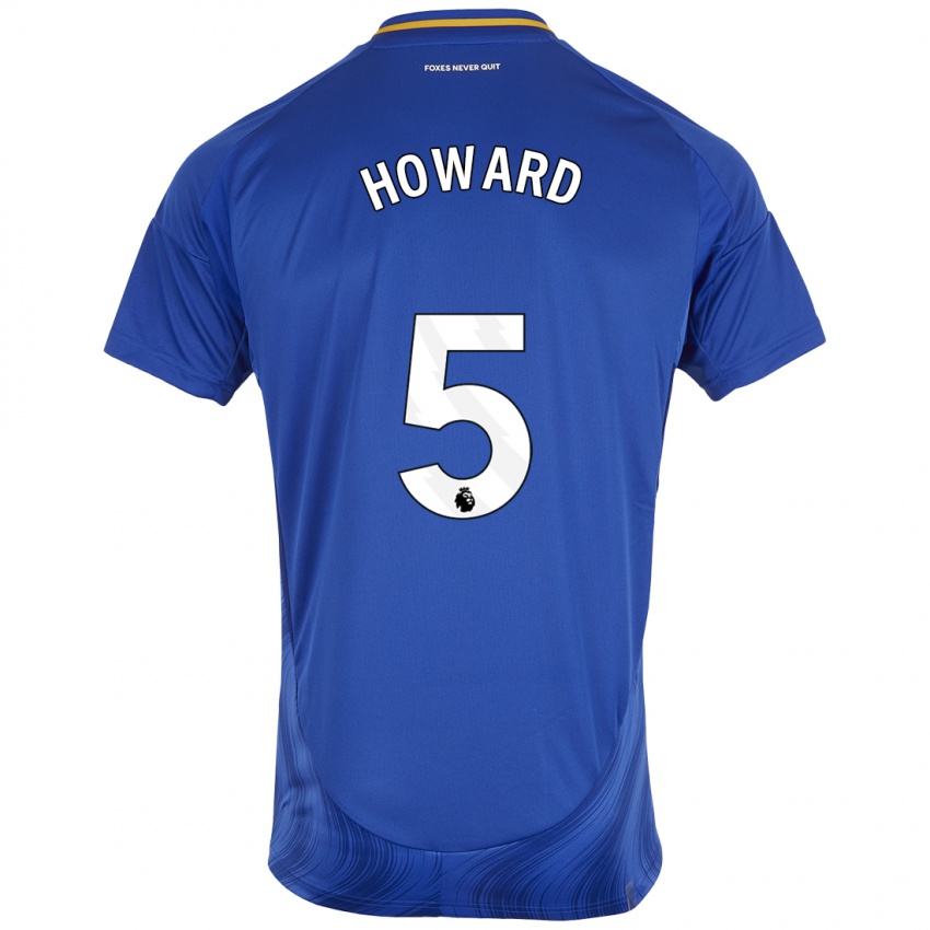 Niño Camiseta Sophie Howard #5 Azul Blanco 1ª Equipación 2024/25 La Camisa México