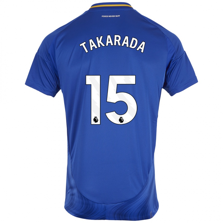 Niño Camiseta Saori Takarada #15 Azul Blanco 1ª Equipación 2024/25 La Camisa México