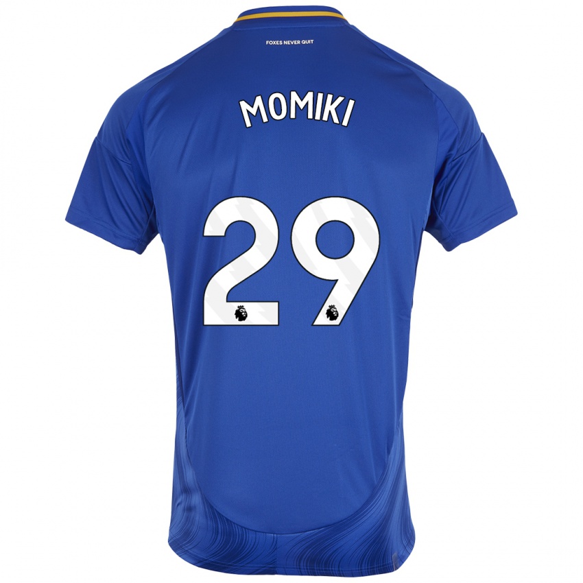 Niño Camiseta Yuka Momiki #29 Azul Blanco 1ª Equipación 2024/25 La Camisa México