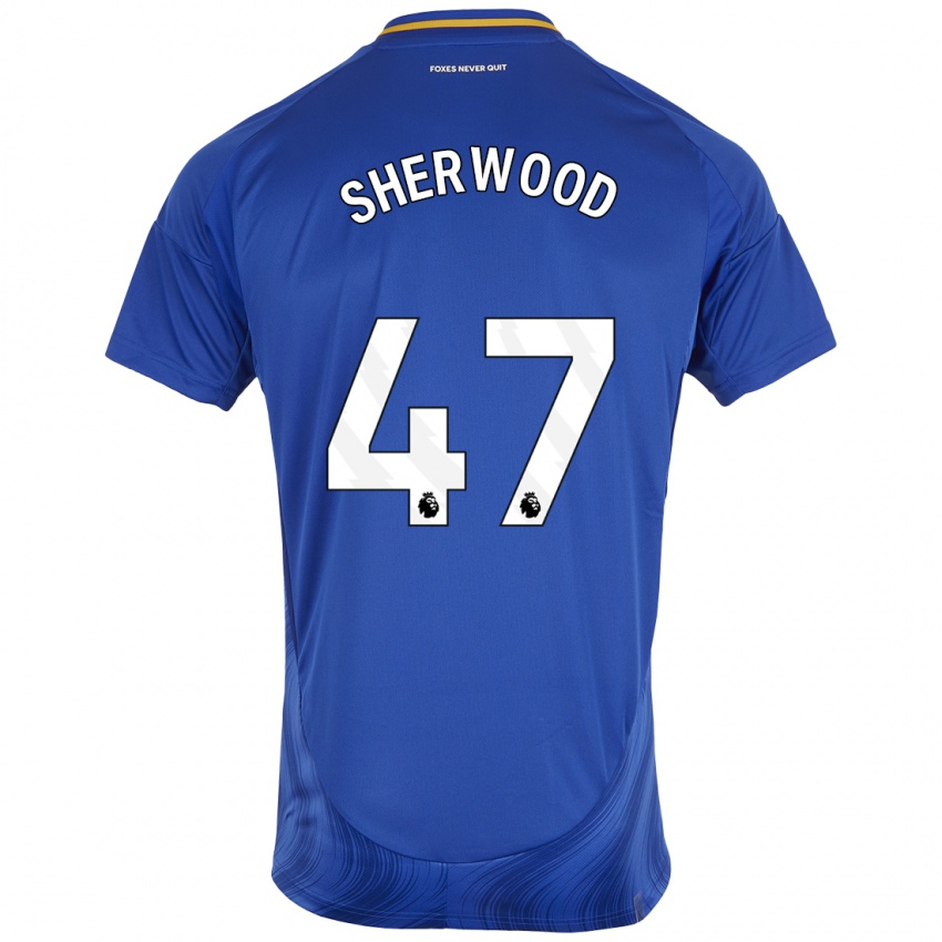 Niño Camiseta Simone Sherwood #47 Azul Blanco 1ª Equipación 2024/25 La Camisa México