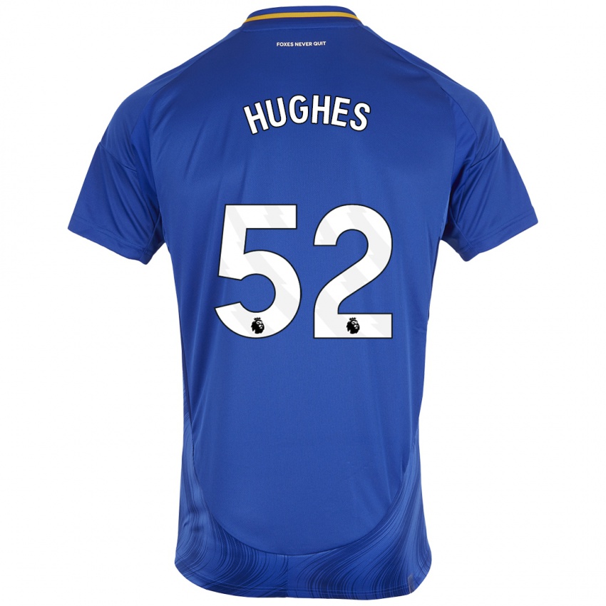 Niño Camiseta Iestyn Hughes #52 Azul Blanco 1ª Equipación 2024/25 La Camisa México