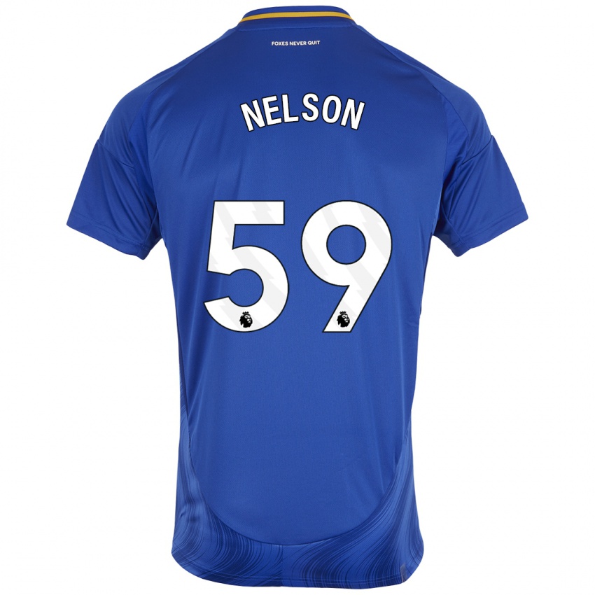 Niño Camiseta Ronny Nelson #59 Azul Blanco 1ª Equipación 2024/25 La Camisa México