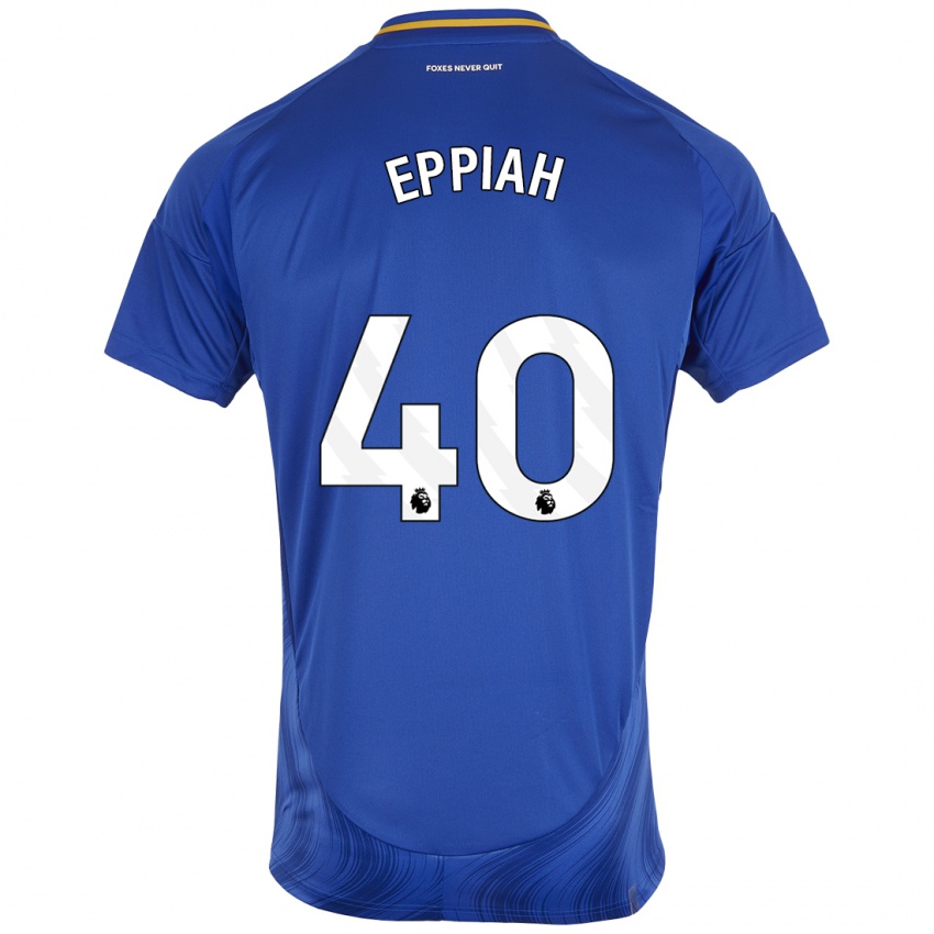 Niño Camiseta Josh Eppiah #40 Azul Blanco 1ª Equipación 2024/25 La Camisa México