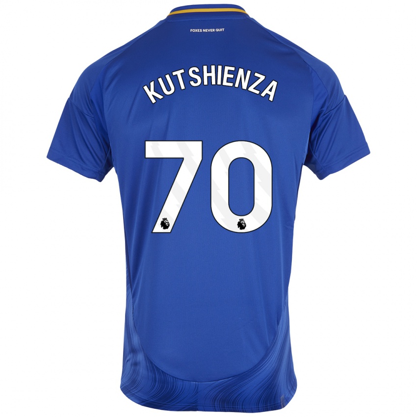 Niño Camiseta Jesper Kutshienza #70 Azul Blanco 1ª Equipación 2024/25 La Camisa México