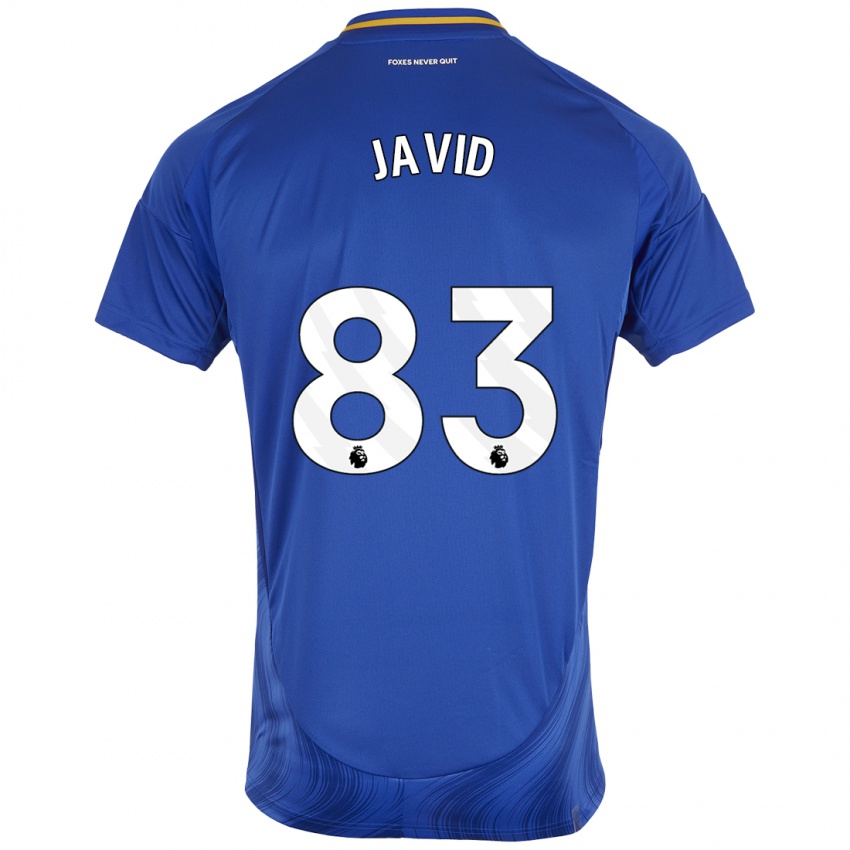 Niño Camiseta Abdullah Javid #83 Azul Blanco 1ª Equipación 2024/25 La Camisa México