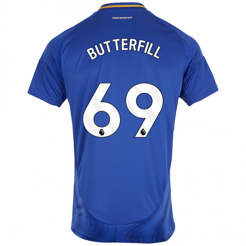 Niño Camiseta Jack Butterfill #69 Azul Blanco 1ª Equipación 2024/25 La Camisa México